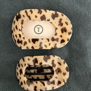Teleties Leopard Print Hair Clips